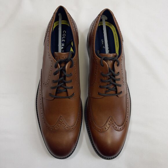 Cole Haan Grand+ Wingtip Oxford Dress Shoes Men\'s 11M British Tan C37330